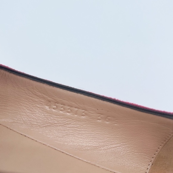 Gucci Kid Scamosciato GG Marmont Suede Fringe Flats Hot Pink 36.5 - Picture 8 of 9